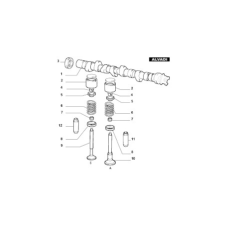 GOMMINI VALVOLE ORIGINALI FIAT KIT 10 PEZZI 55190344 CASSA 233/A