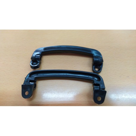 COPPIA MANIGLIE TIRAPORTA INTERNE FIAT 500 F - 600E -PLASTICA NERE CASSA 174/A