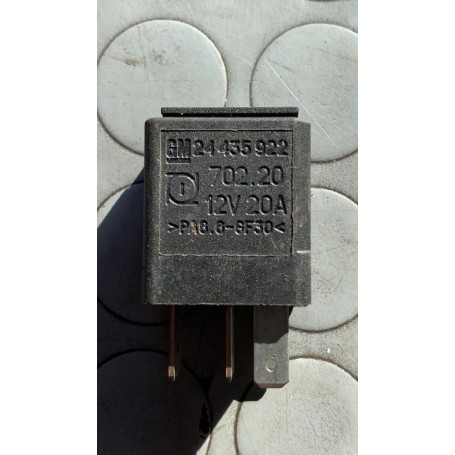 RELE CORRENTE DI LAVORO 12V-20/10A 1 S.C. USATO ORIGINALEOPEL CORSA C 24435922 CASSA 253/A