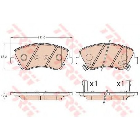 PASTIGLIE FRENO ANTERIORI KIA RIO III DISP ASHIKA 50-0K-K24 POSIZ.ORIGINALE
