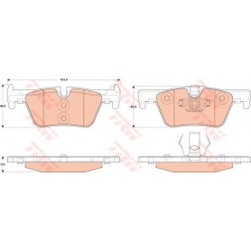 PASTIGLIE FRENO POSTERIORI BMW SERIE1-SERIE2-SERIE3-SERIE4 DISP METELLI 22-0962-0 POSIZ.ORIGINALE