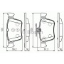 PASTIGLIE FRENO POSTERIORI VW GOLF ALLTRACK-GOLF VII DISP BOSCH 0986494658 POSIZ.ORIGINALE