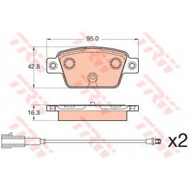 PASTIGLIE FRENO POSTERIROI FIAT BRAVO II-MULTIPLA-LANCIA DELTA II BOSCH 0986494536 POSIZ.ORIGINALE