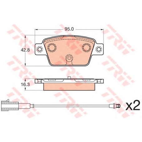 PASTIGLIE FRENO POSTERIROI FIAT BRAVO II-MULTIPLA-LANCIA DELTA II BOSCH 0986494536 POSIZ.ORIGINALE