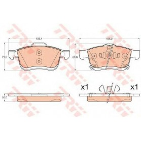 PASTIGLIE FRENO ANTERIORI FIAT 500L DISP TRW GDB2060 POSIZ.ORIGINALE