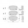 PASTIGLIE FRENO POSTERIORI FIAT TIPO DISP METELLI 22-1104-0 POSIZ.ORIGINALE