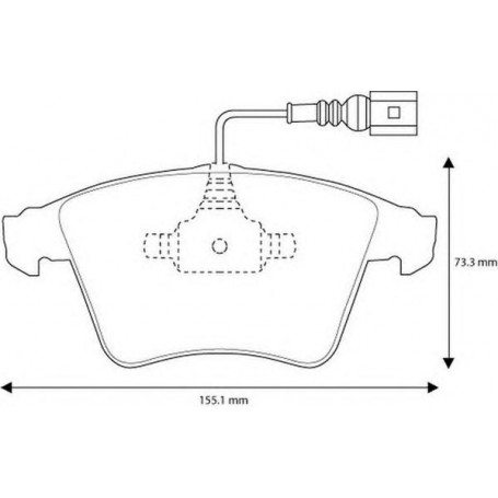PASTIGLIE FRENO ANTERIORI VW MULTIVAN-TRANSPORTER DISP FERODO FVR1642 POSIZ.ORIGINALE