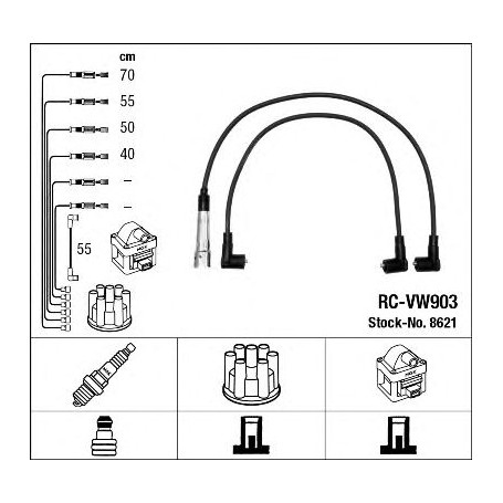 CAVI CANDELA ACCENSIONE VW GOLF-CADDY-VENTO.SKODA OCTAVIA DISP BRECAV 14.532 CASSA 271/A