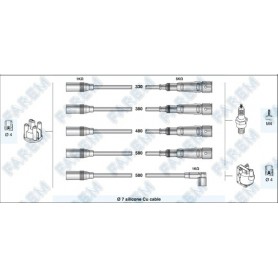 CAVI ACCENSIONE CANDELA GOLF PRIMA SEREI 1300-1600 MECRA 07.5172/V CASSA 273/A