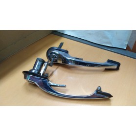 COPPIA MANIGLIE PORTA ESTERNE DESTRA E SINISTRA PORSCHE 911 DAL 1968 CROMATE CASSA 293/A