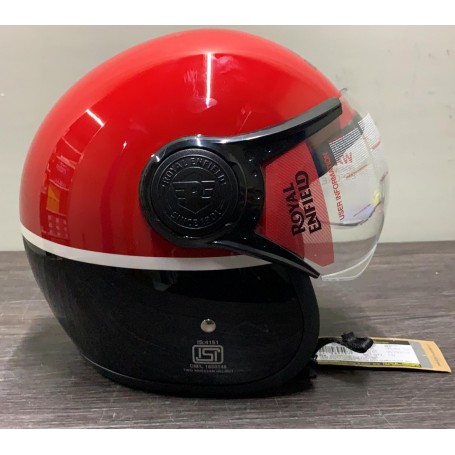 CASCO MOTO ROYAL ENFIELD TAGLIA XL (62 CM) RRGHEK000060 NERO-ROSSO CON VISIERA