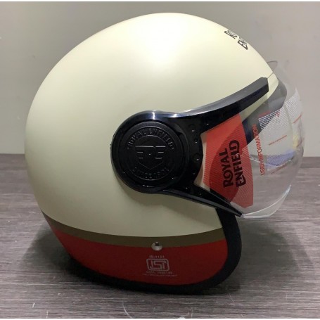 CASCO MOTO ROYAL ENFIELD TAGLIE XL (62 CM) COLORAZIONE ROSSO-BIANCO OPACO CON VISIERA