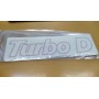 COPPIA SCRITTE ADESIVE FIAT UNO TURBO DIESEL COLORE ROSSO CASSA 308/A