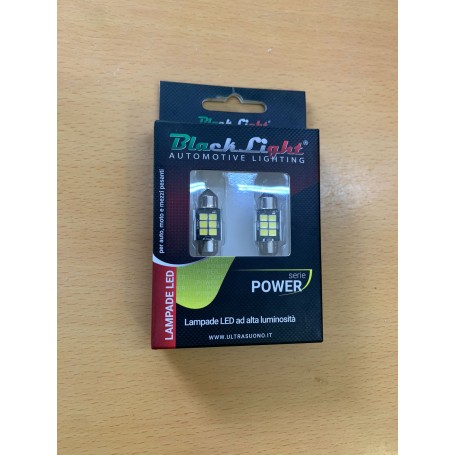 COPPIA LAMPADE LED BLACKLIGHT SILURO 31MM 12V