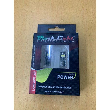 LAMPADE LED BLACKLIGHT SERIE POWER W5W 12V con 6 chip 2835