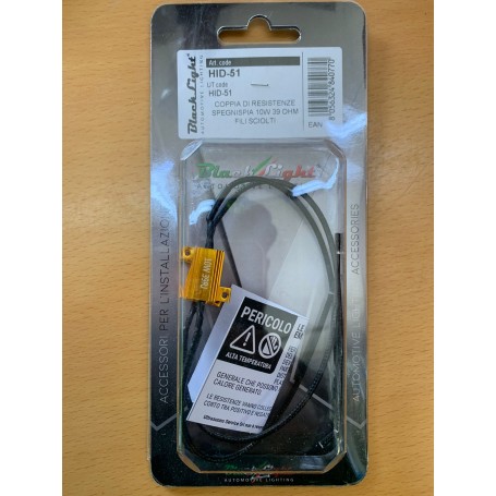 COPPIA DI RESISTENZE SPEGNISPIA 10W 39 OHM FILI SCIOLTI