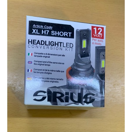 KIT HEADLIGHT LED SIRIUS H7 CORTA 12V 6000K CHIP SEOUL CSP