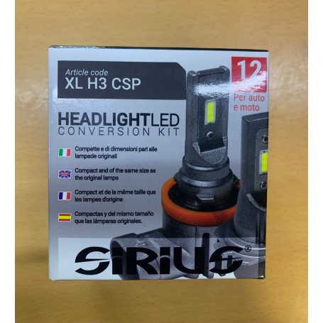 KIT HEADLIGHT LED SIRIUS H3 12V 6000K CHIP SEOUL CSP