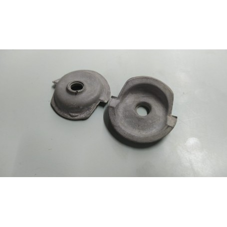 COPPIA CAPPUCCETTI COPRICANDELA FIAT 500 - 600D - COLORE GRIGIO ORIGINALI DELL'EPOCA CASSA 256/A