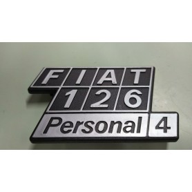 SCRITTA POSTERIORE FIAT 126 - PERSONAL 4 - IN PLASTICA - NUOVA CASSA 24/A