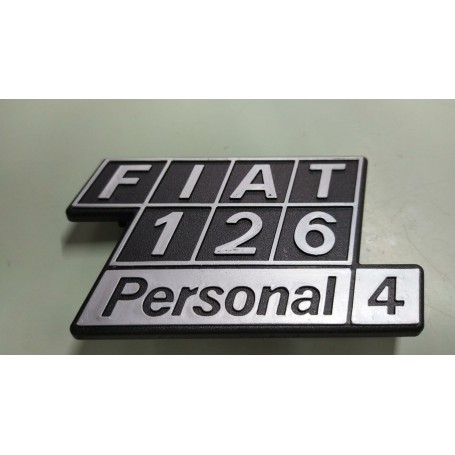 SCRITTA POSTERIORE FIAT 126 - PERSONAL 4 - IN PLASTICA - NUOVA CASSA 24/A