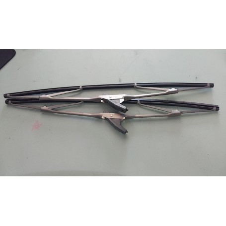 COPPIA SPAZZOLE TERGICRISTALLO AUTO D'EPOCA IN ALLUMINIO SATINATO ALFA ROMEO SPIDER BOSCH