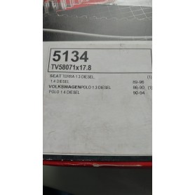CINGHIA DISTRIBUZIONE VOLKSWAGEN POLO 1400 DIESEL - 13000 DIESEL - DISPONIBILE GATES 5134 OPPURE PIRELLI 071RPV178