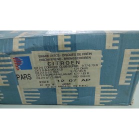 COPPIA DISCHI FRENO POSTERIORI CITROEN CX 1°SERIE 2°SERIE / 5489362 - 5489362D - 95661850 - CASSA 319/B