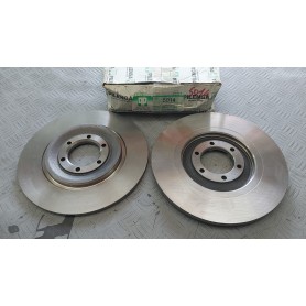 COPPIA DISCHI FRENO POSTERIORI ALFA ROMEO 75 ALFETTA PILENGA 5014 CODICE ORIGINALE 60701786 - 60526121 - SCAFF.326