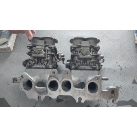 COLLETTORE ASPIRAZIONE COMPLETO DI CARBURATORI WEBER DA 40 COMPRESI DI TROMBONCINI USATO