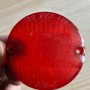 Plastica ROSSA per fanale posteriore in alluminio per trattore epoca OM / FIAT