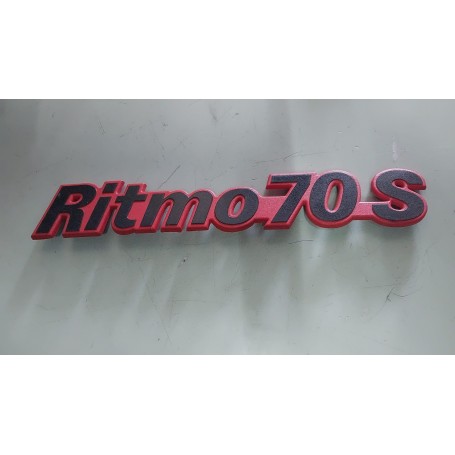 LOGO FREGIO SIGLA MODELLO FIAT RITMO 70 S ROSSO CASSA 134/A
