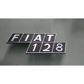FIAT 128 LOGO SIGLA EMBLEMA FREGIO STEMMA SCRITTA TARGHETTA BADGE TARGA PLACCA CASSA 24/A