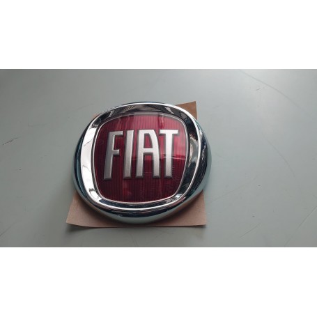 FREGIO SIGLA EMBLEMA POSTERIORE LOGO ROSSO FIAT PANDA ORIGINALE DIAMETRO 95mm CASSA 188/A