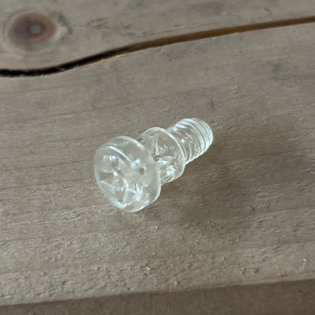 (A)VITI PLASTICA FANALE BIANCA TRASPARENTE 17MM D'EPOCA CONFEZIONE INTERA