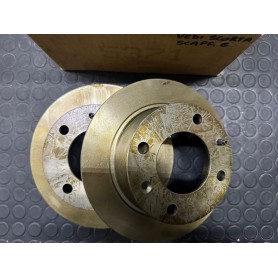 COPPIA DISCHI FRENO POSTERIORI CITROEN BX 1.9 GTI DISP. PILENGA SCAFF. 327