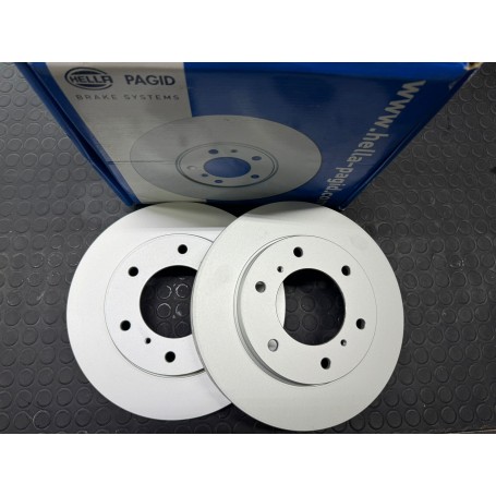 COPPIA DISCHI FRENO ANTERIORI MITSUBISHI L200 DISP. HELLA PAGID SCAFF. 332