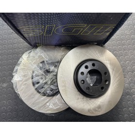 COPPIA DISCHI FRENO ANTERIORI CITROEN PEUGEOT VARI MODELLI DISP. SIGMAUTO SOTTO SCAFF. 339