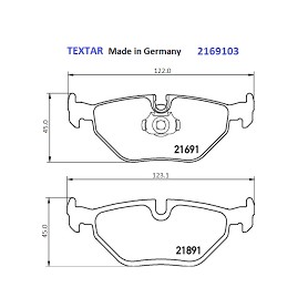 PASTIGLIE FRENO POSTERIORI BMW SERIE 5 