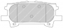 FDB1731 - PASTIGLIE FRENO POSTERIORI TOYOTA HILUX ORIG.TOYOTA 04466-48090 CASSA 60/A