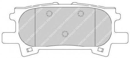 FDB1731 - PASTIGLIE FRENO POSTERIORI TOYOTA HILUX ORIG.TOYOTA 04466-48090 CASSA 60/A
