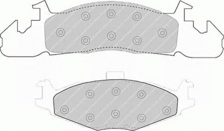 PASTIGLIE FRENO ANTERIORE JEEP - CRYSLER CASSA 66/A DISPONIBILE FERODO FDB926