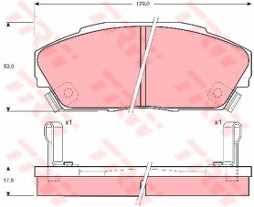 PASTIGLIE FRENO ANTERIORI HONDA ACCORD CASSA 68/A
