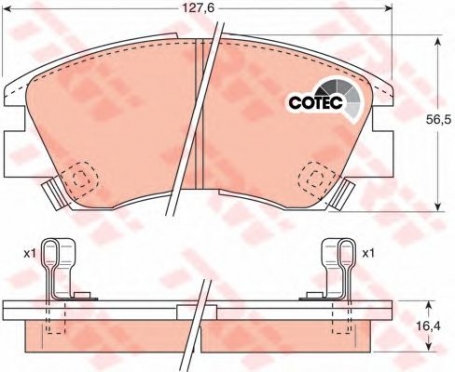 FDB556 - PASTIGLIE FRENO ANTERIORI MITSUBISHI PAJERO DISPONIBILI TICROULAND 479781 CASSA 68/A 