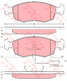 FDB846 - FDB1377 - FDB4400 - PATTINI ANTERIORI FORD SCORPIO SEFI 