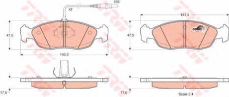 FDB876 - PASTIGLIE FRENO ANTERIORI PEUGEOT 106 DISPONIBILI SEFI 601 CASSA 69/A