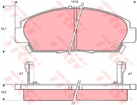 PASTIGLIE FRENO ANTERIORI HONDA ACCORD - ROVER 600 - CASSA 70/A