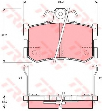 FDB463 - PASTIGLIE FRENO POSTERIORI HONDA LEGEND CASSA 72/A 