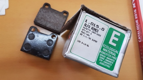 SERIE PASTIGLIE POSTERIORI ALFA ROMEO ALFETTA 1,8 - 2,0 - GTV - AUDI - VW - DISPONIBILI FACAM 1.015.0 CASSA 125/A