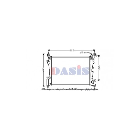 060024N RADIATORE RAFFREDDAMENTO MOTORE CITROEN NEMO FIAT FIORINO QUBO PEUGEOT BIPPER 10.4 NATURAL POWER